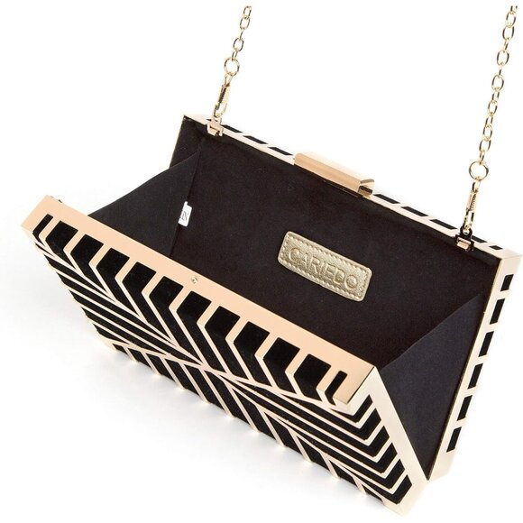 ⚡Women\'s Evening Elegant Exquisite Velvet Metal Hollow Clutch Crossbody Handbag